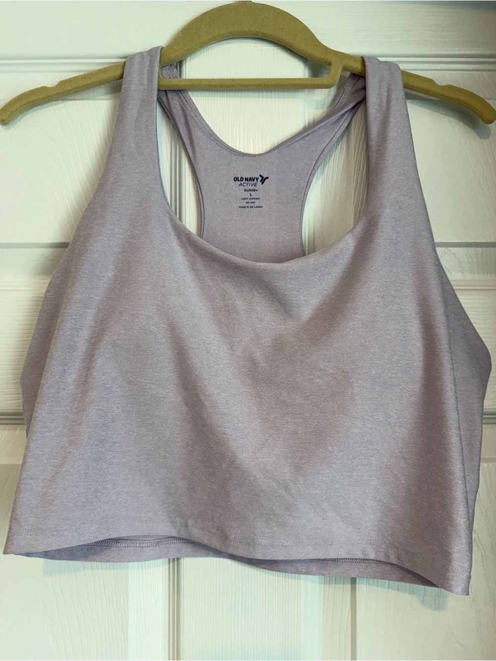 Old Navy Lavender Racerback Crop Sports Tank